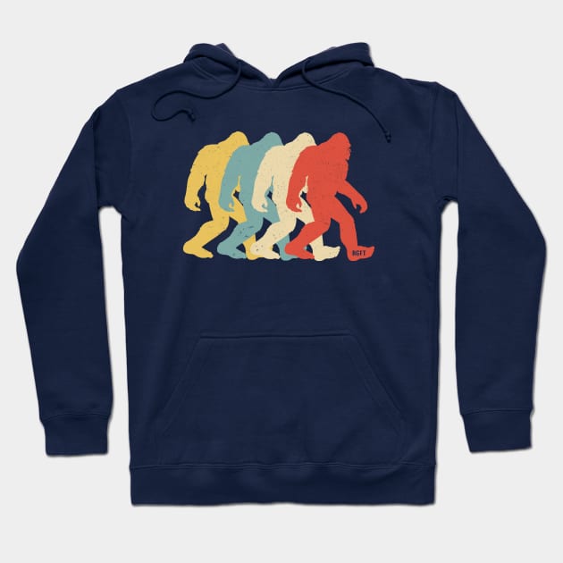 Vintage Retro Bigfoot Line Hoodie by JohnnyBoyOutfitters